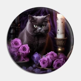 Goth British Shorthair Pin