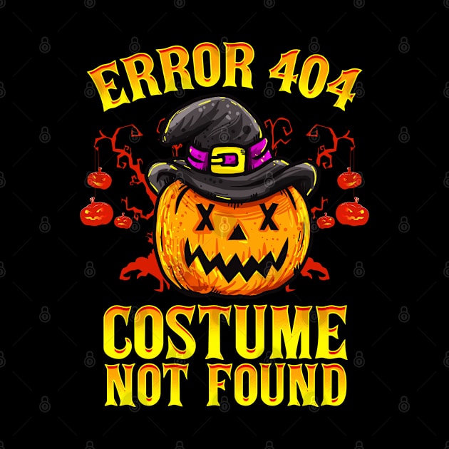 Halloween Costume Not Found Error Funny Humor by E