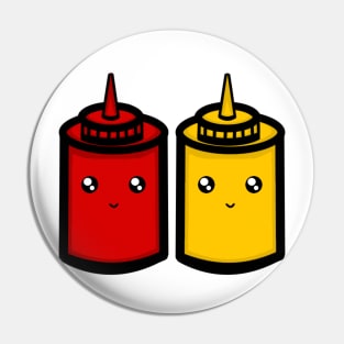 Ketchup and Mustard Pin