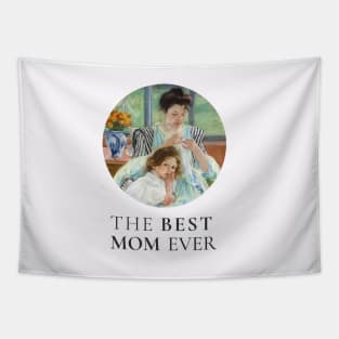 THE BEST KNITTING MOM EVER FINE ART VINTAGE STYLE CHILD AND MOTHER OLD TIMES. Tapestry