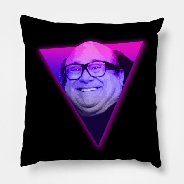 Danny Devito Vaporwave Pillow by Lukasking Tees