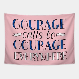 Courage Calls to Courage Everywhere Quote from Millicent Fawcett Tapestry