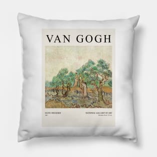 Vincent van Gogh Exhibition Painting The Olive Orchard 1889 Pillow