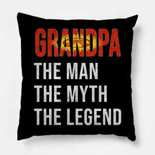 Grand Father Kyrgyzstani Grandpa The Man The Myth The Legend - Gift for Kyrgyzstani Dad With Roots From  Kyrgyzstan Pillow