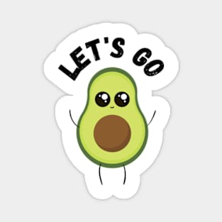 Let's Go avocado Magnet