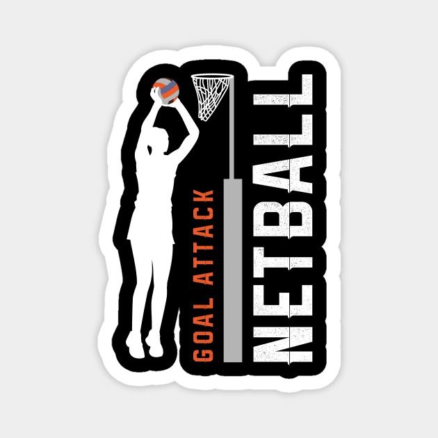 Goal Attack Netball Magnet by TriHarder12