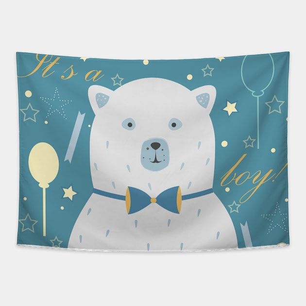 It's a boy! Tapestry by Kristina Stellar Scandinavian Land