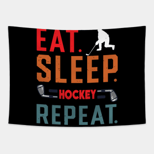 Eat Sleep Ice Hockey Repeat Tapestry