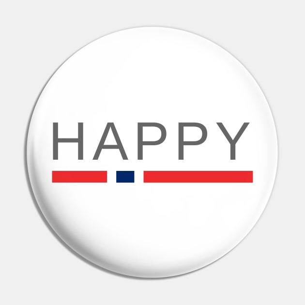 Happy Pin by tshirtsnorway