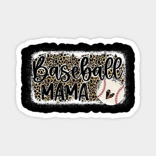 Baseball Mama Leopard   Baseball Mama Magnet