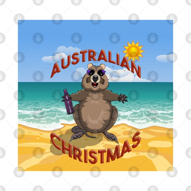 Australian Christmas Quokka by Amanda Lucas