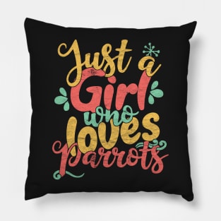 Just A Girl Who Loves Parrots graphic Pillow