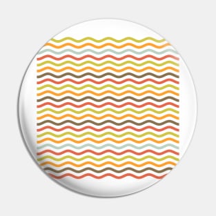 Vibrant Mid Century Modern Waves Pin