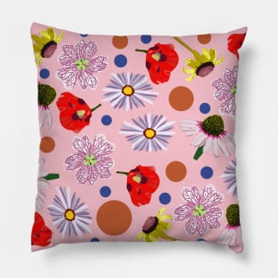 Perennials Flower Design Pillow