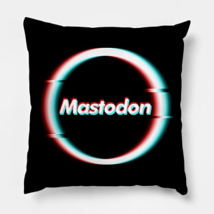 Glitch art - Mastodon Pillow