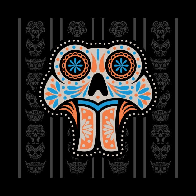 Beaver Sugar Skull Wallpaper by SteveOdesignz