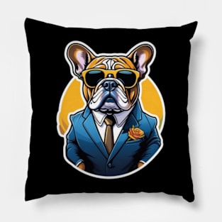 Business Bulldog Pillow