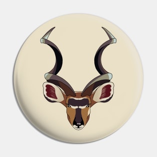 African Kudu - Cartoon Style Pin