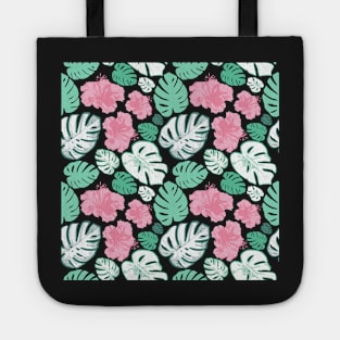 Cute tropical leaves and florals Tote