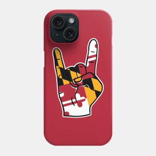 Rock On Maryland // Maryland State Flag Rock Hand Phone Case