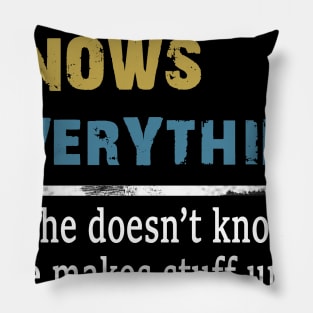 Teacher Knows Everything - Christmas Teacher Gift Pillow