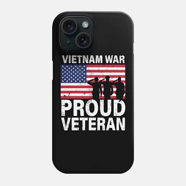 Vietnam War Proud Veteran Phone Case by jonathanptk