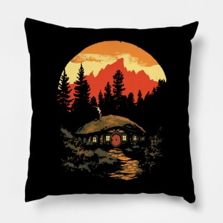 Fantasy House on a Hill Pillow