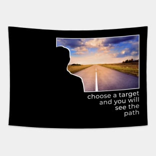 Choose a target and you will see the path Tapestry