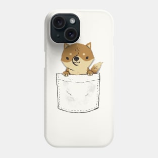 pocket shiba inu Phone Case