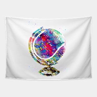 Tennis Globe Tapestry