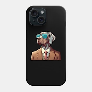 Funny Weimaraner with Sunglasses Phone Case