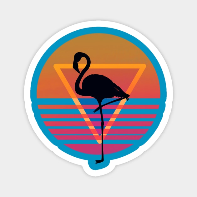 80s Fashion Flamingo Magnet by AlondraHanley