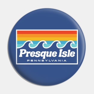 Presque Isle Erie Pa Waves Retro Vintage Pin