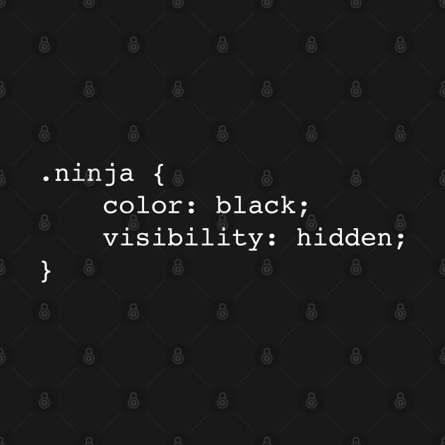 Code Ninja Code TShirt TeePublic