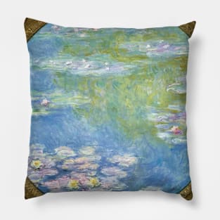 Claude Monet's Water Lilies (1908) famous painting landscape Pillow