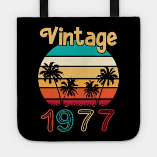 Summer Vintage 1977 Happy Birthday 43 Years Old To Me You Mommy Daddy Brother Sister Cousin Tote