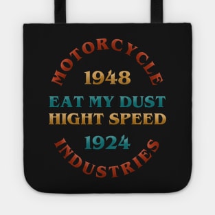 Motorcycles Industries Vintage Typography Tote