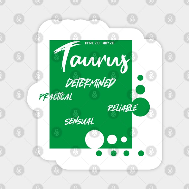 Taurus zodiac sign Magnet by The Star-Man