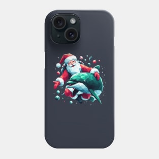 Santa with Dolphin i Phone Case