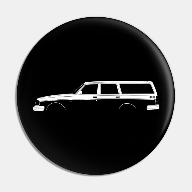 Volvo 240 Kombi Silhouette Pin by Car-Silhouettes