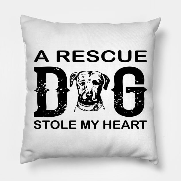 A rescue dog stole my heart Pillow by mohamadbaradai