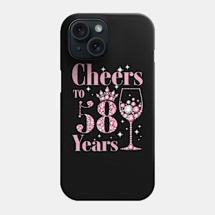 Cheers to 58 Years 1964 58Th Birthday Phone Case