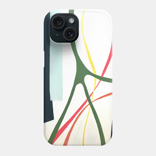 Ribbons of Color Modern Abstract Painting Phone Case by InalterataArt