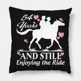 54 years and still enjoying the ride Pillow