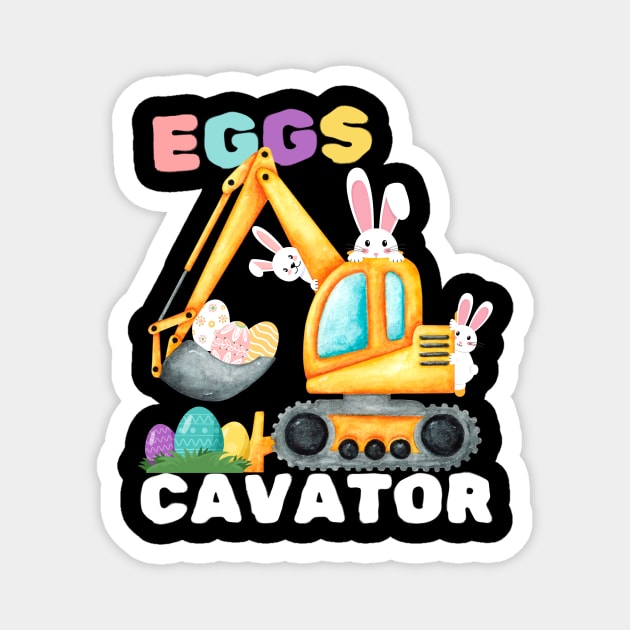 Easter Eggs Cavator Excavator Magnet by The WYLD Tribe