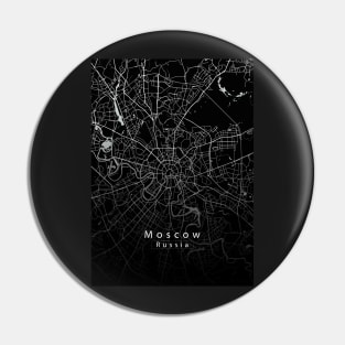 Moscow Russia City Map dark Pin