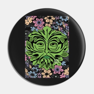 FLORAL GREEN MAN Pin