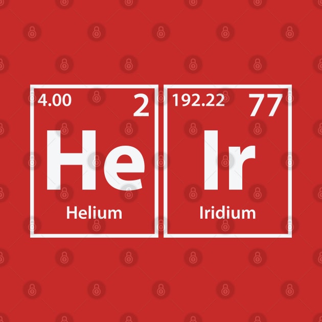 Heir (He-Ir) Periodic Elements Spelling by cerebrands