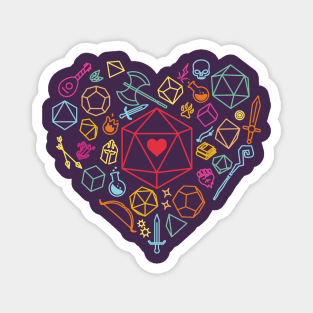 DnD Dice Love Magnet