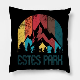 Retro City of Estes Park T Shirt for Men Women and Kids Pillow